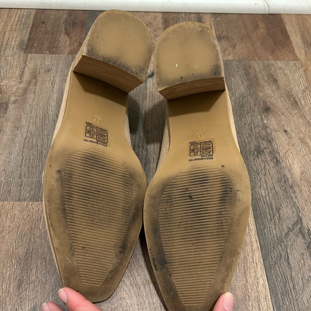 Joie Tan Suede Block Heel Shoes - Picture 7 of 7
